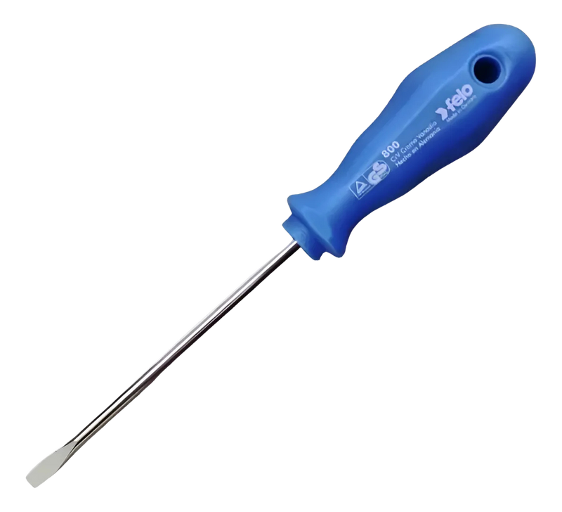 Destornill.plano 4.0x100mm m/azul (90004310) - FELO