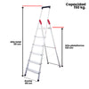 ESCALERA ALUMINIO TIJERA 6 PELDAÑOS MAGNA