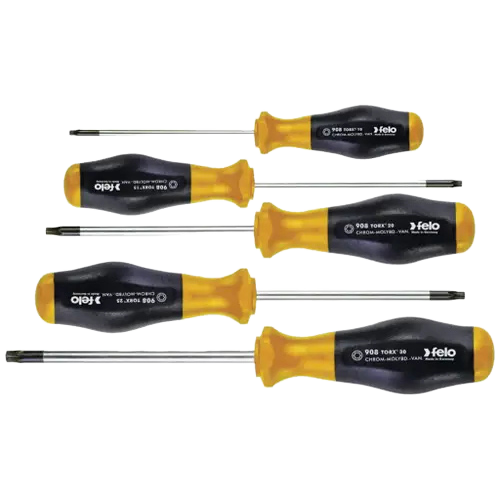 Jgo. destornill. torx m/rojo 7pzas (90895148) - FELO