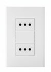 Modulo tomacorriente doble 10A blanco Blanco