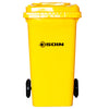 CONTENEDOR DE BASURA CON RUEDAS AMARILLO 240 LTS.