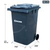 CONTENEDOR DE BASURA CON RUEDAS GRIS 360 LTS.