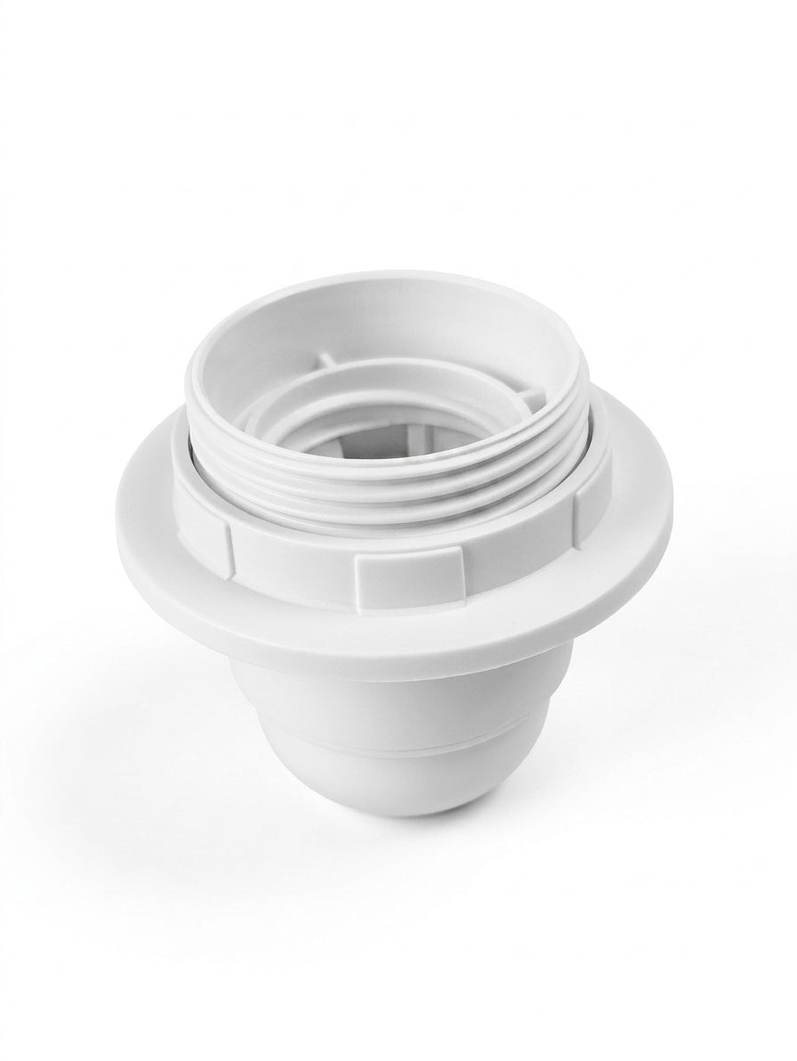 Portalampara E27 plastico anillo Blanco