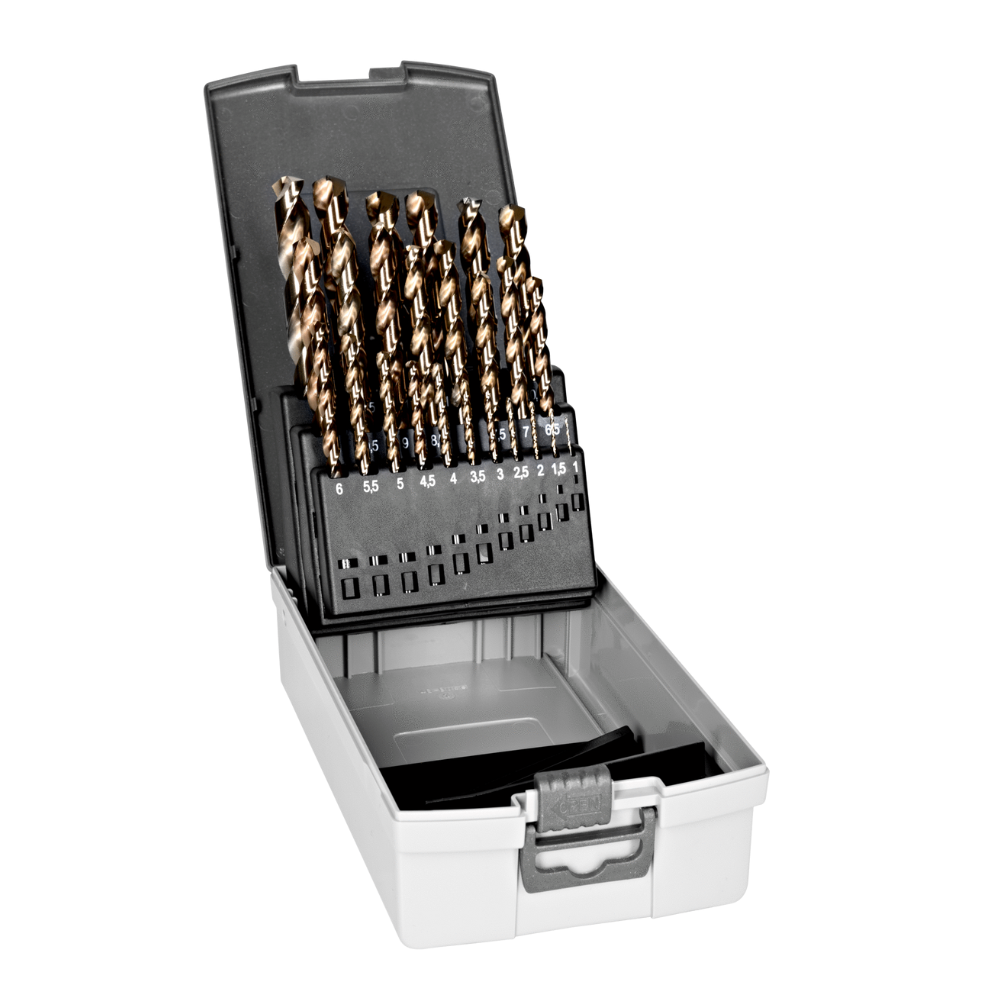 Juego Brocas Cobalto 1 mm a 13 mm 25 Piezas Bahco