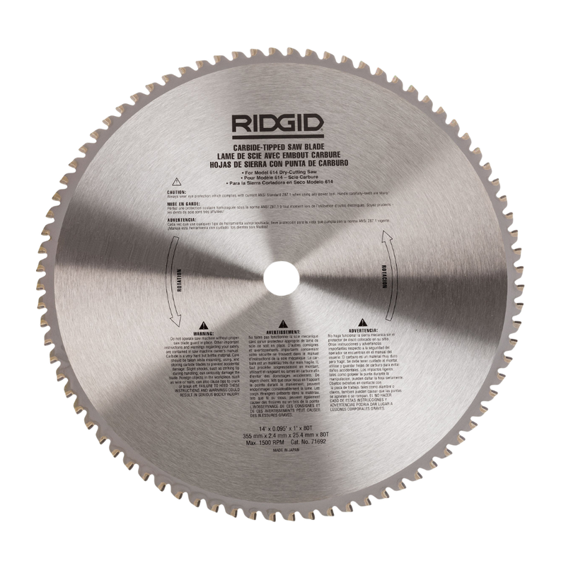 Disco s.circular 14 80 dts. pta/carburo (71692) - RIDGID