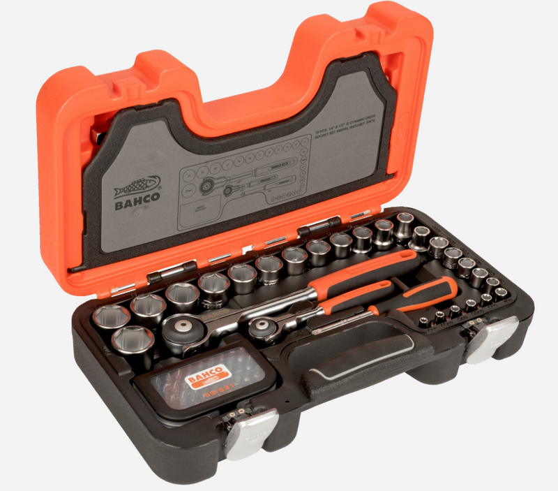 Juego Dados + Accesorios 1/4 Y 1/2 C/Chicharra 79 Piezas