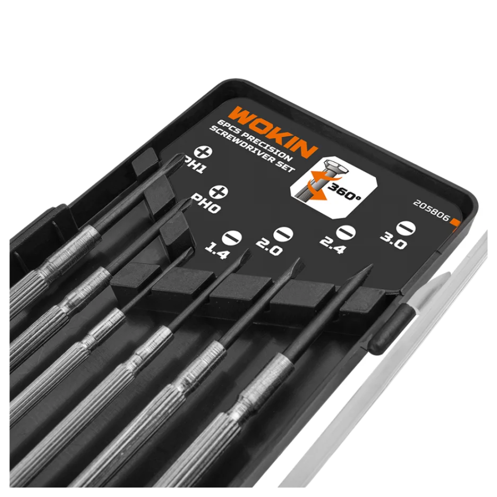 Juego Destornilladores Precisión 1.4*0.5.2.0*0.5.2.4*0.6.3.0*0.6mm.ph0.ph1mm Wokin