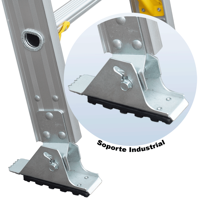 ESCALERA TELESCOPICA ALUMINIO 16 PELDA OS 150 KG MAGNA