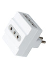 Adaptador Triple Blanco