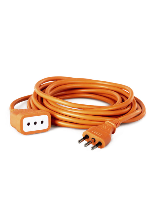 Alargador profesional 2P+T 10A 250V, 5 metros, naranja Naranjo