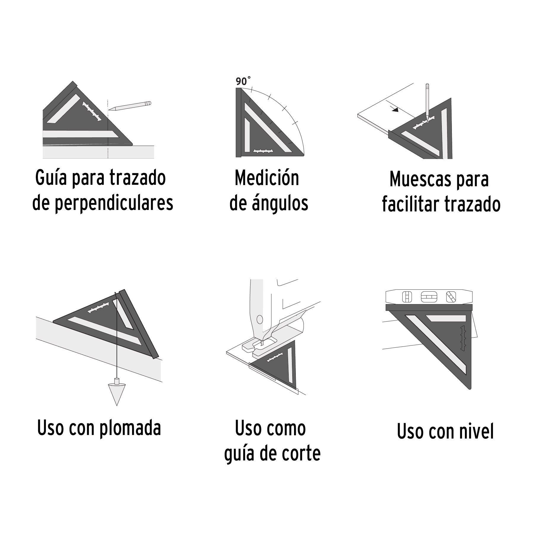 ESCUADRA DE ALUMINIO TRUPER PARA MURO DE YESO 12 ET-12A (15132)