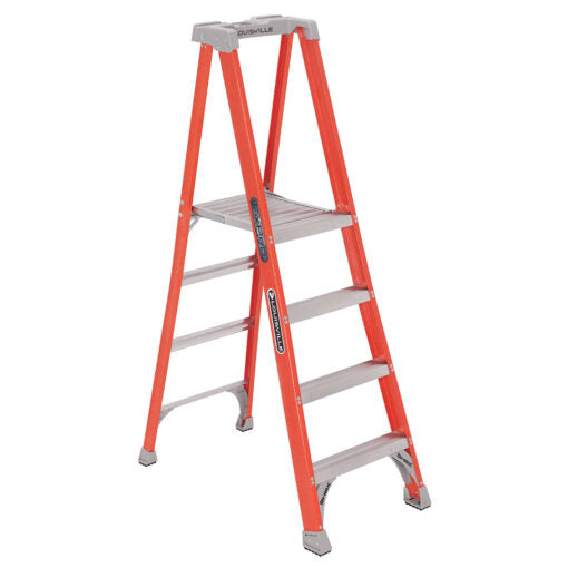 ESCALERA FIBRA VIDRIO TIJERA PLATAFORMA 4 PELDAÑOS LOUISVILLE