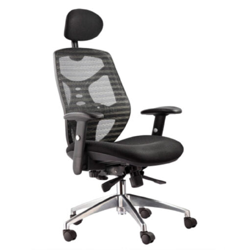 SILLA GERENCIAL BASE ALUMINIO ERGONÓMICA