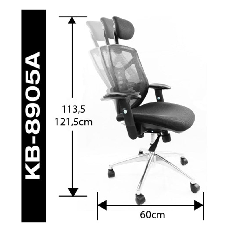 SILLA GERENCIAL BASE ALUMINIO ERGONÓMICA