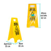 SEÑALETICA TRUPER PISO MOJADO PLEGABLE ALTURA 62 CM. # RESBA-60P (23020)