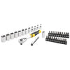 Set Compacto de Dados y Puntas 1/4" 37 Piezas Stanley