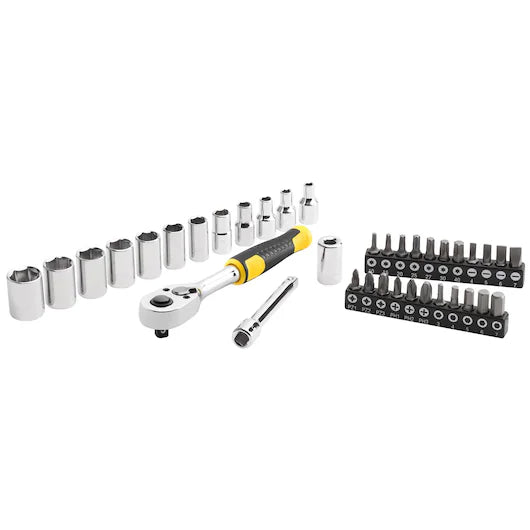 Set Compacto de Dados y Puntas 1/4" 37 Piezas Stanley