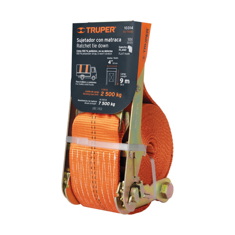 ESLINGA TRUPER 1 PZS. 9 MT X 4" CARGA MAXIMA 7.500 KG. # SU-7500 (10314)