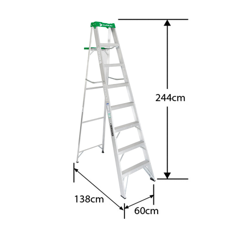 ESCALERA ALUMINIO TIJERA 8 PELDAÑOS CUPRUM