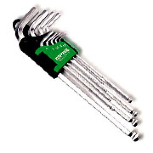 JUEGO LLAVES ALLEN LARGAS TIPO BOLA 1.5 A 10 MM