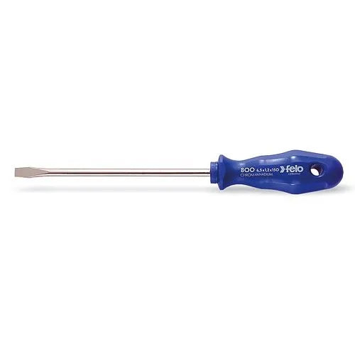 Destornill.plano 3.0 x 80mm m/azul (90003210) - FELO