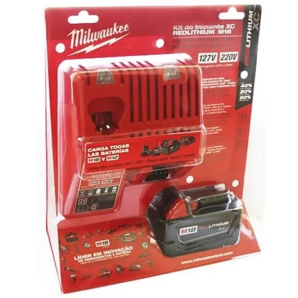 KIT STARTER CARGADOR Y BATERIA M18 REDLITHIUM XC30AH (48-3159) MILWAUKEE