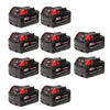 KIT 10 BATERIAS M18 REDLITHIUM XC5.0AH (48-11-1851) MILWAUKEE