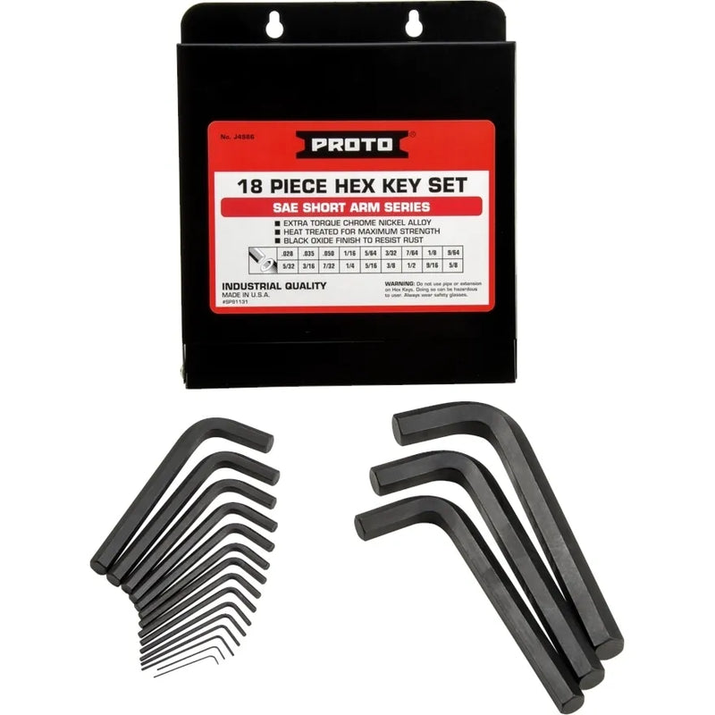 Jgo. llaves allen 1/16-5/8 18 pz. (j4986) - PROTO