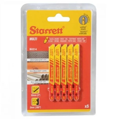 Kit 5 sierras bimetal 10-14dppx100 mm. (bu41014) - STARRETT
