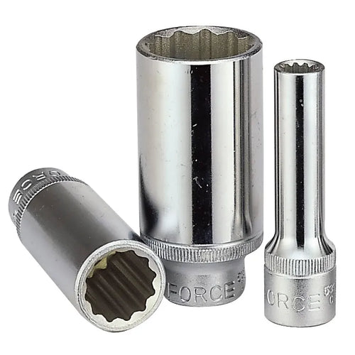 Dado 1/2 de 28 mm. polig. largo (5497728) - FORCE