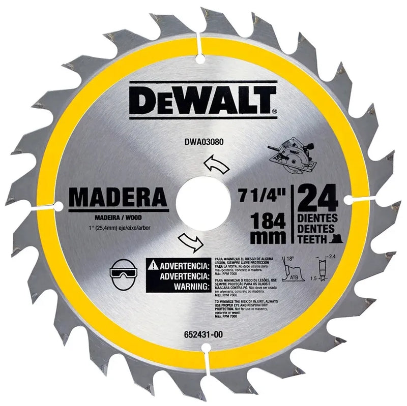 Disco Sierra de 7 1/4 24 dientes - DEWALT
