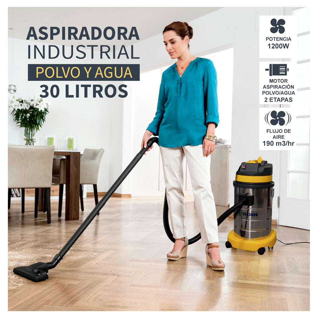 ASPIRADORA POLVO/AGUA 30 lts.