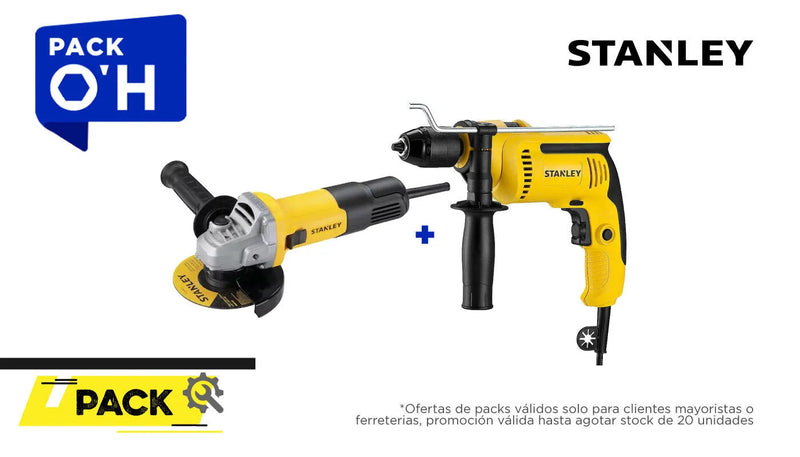 KIT TALADRO SDH600 W 1/2+ESMERIL ANG.SG6115 620W