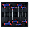BANDEJA JUEGO 8 LLAVES HEXAGONALES CON MANGO EN T