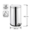 BASURERO ACERO INOXIDABLE CIERRE SUAVE 40 LTS SOIN