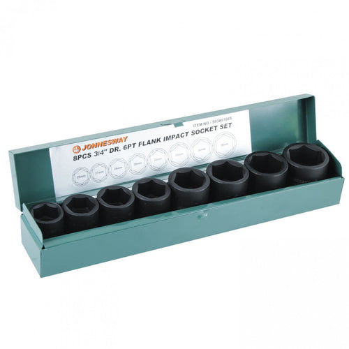 CAJA de DADOS de IMPACTO 3/4" 8 piezas S03A6108