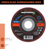 DISCO FLAP 4 1/2" METAL / ACERO INOX GR120 8115120