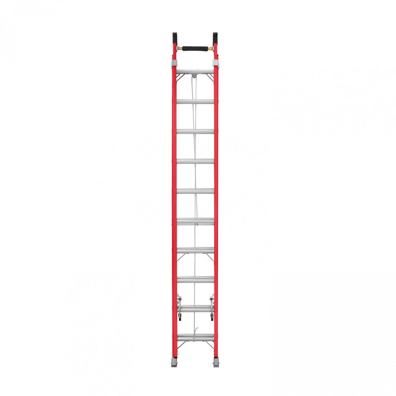 ESCALA EXTENSIBLE FIBRA DE VIDRIO CON CUERDA 8 MT