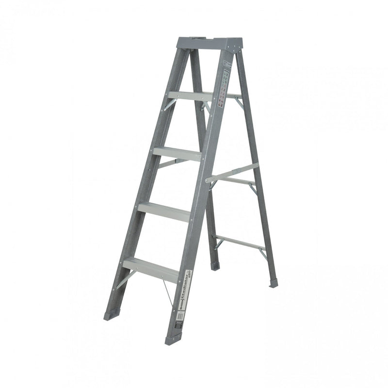 ESCALA PROFESIONAL TIJERA FIBRA VIDRIO 5 ESCALONES