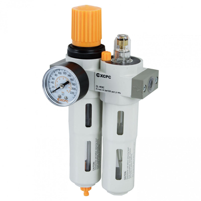 FILTRO REGULADOR LUBRICADOR DE 1/4" 0-16bar XOU-MI