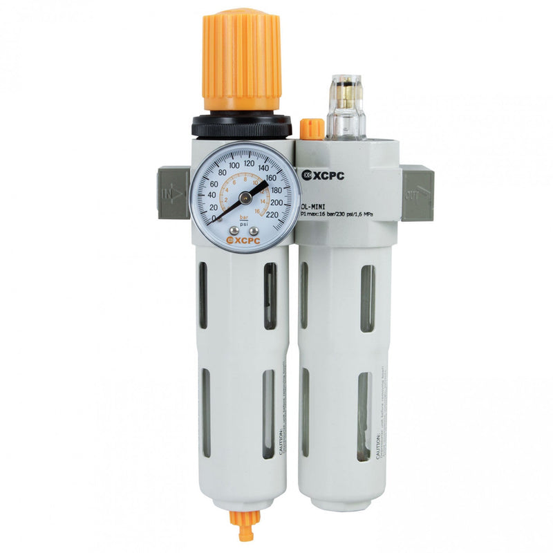 FILTRO REGULADOR LUBRICADOR DE 1/4" 0-16bar XOU-MI