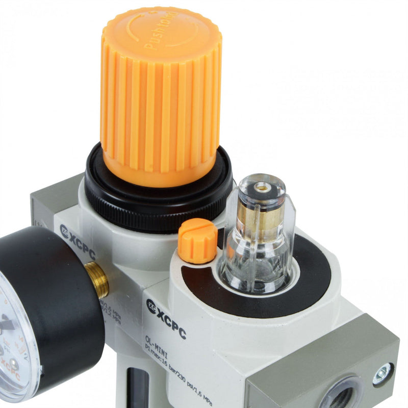 FILTRO REGULADOR LUBRICADOR DE 1/4" 0-16bar XOU-MI