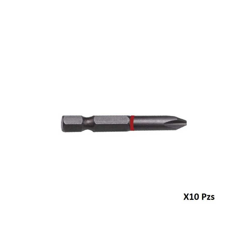 Punta cruz para destornillador 50mm 10 piezas Harden