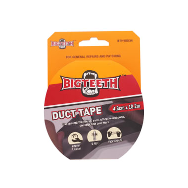 Cinta adhesiva negra 4.8cm x 18mt Bigteeth