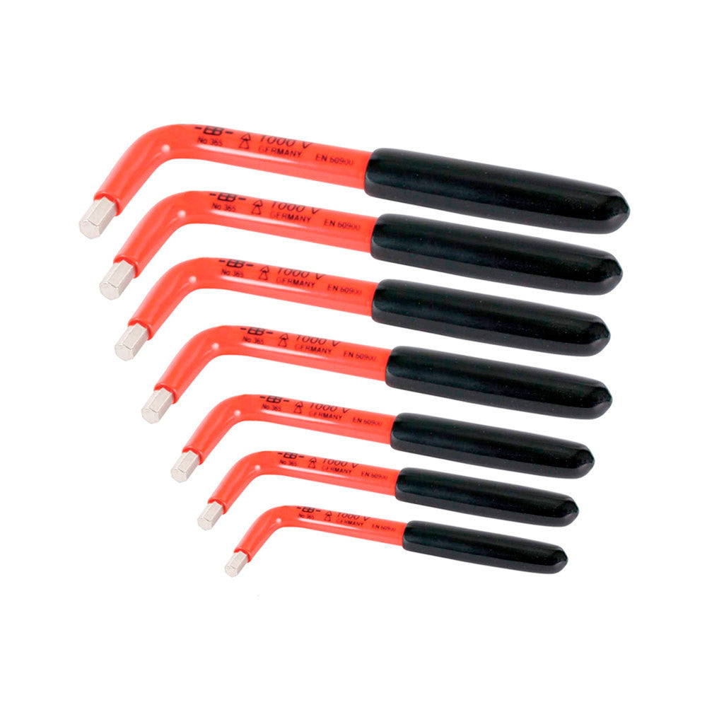 SET DE 7 LLAVES ALLEN AISLADAS A 1000V EN L. MILIMETRICAS WIHA