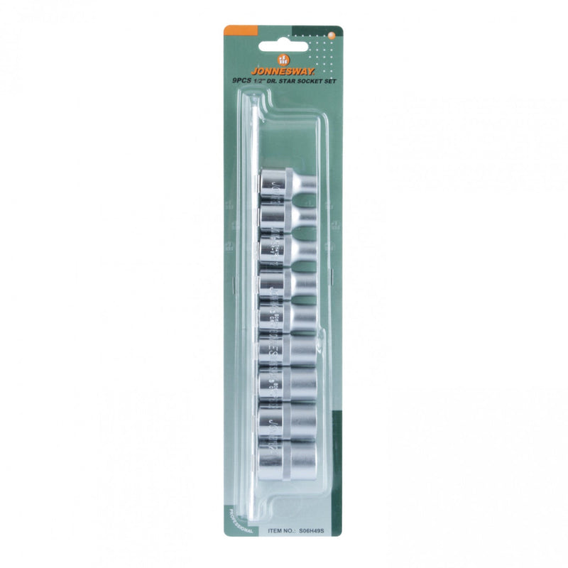 SET de DADOS TORX de 1/2" 9 piezas AS06H49S