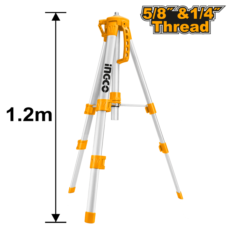 TRIPODE ALUMINIO INGCO 120 CMS. P/NIVEL LASER # HLLT01152